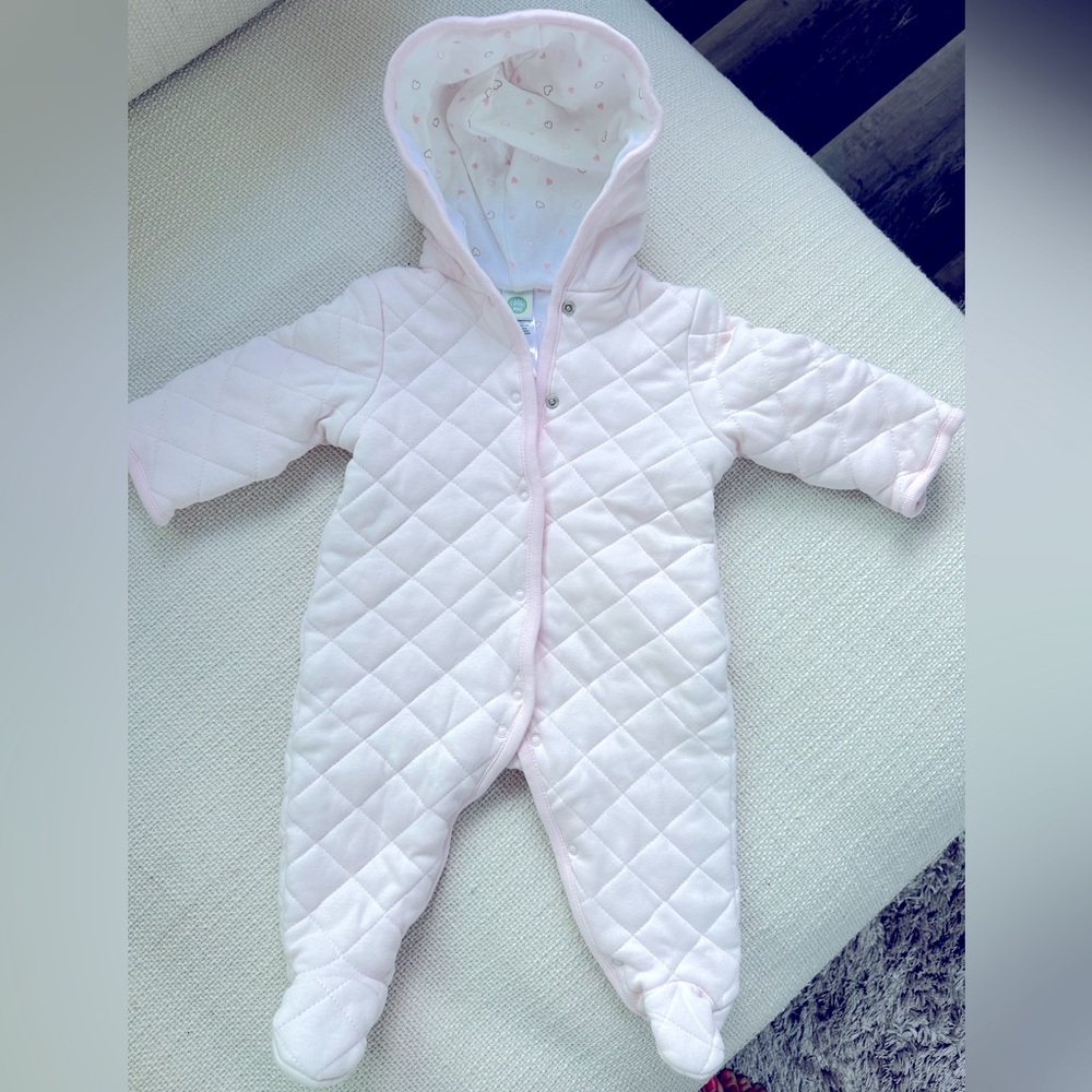 100% Cotton Quilted Footie 3-6 Months New with No Tags